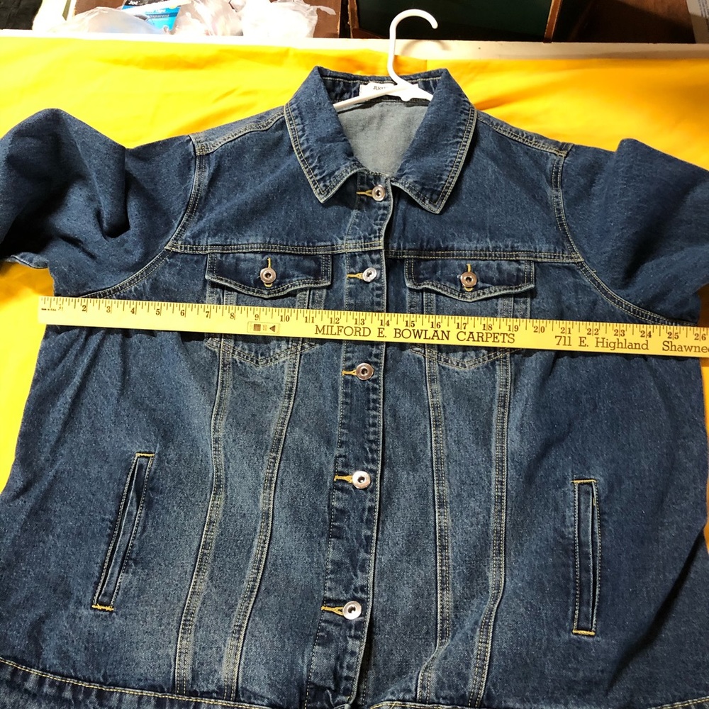 Just Fab Dark Wash Jean Jacket 2X - Picture 8 of 10